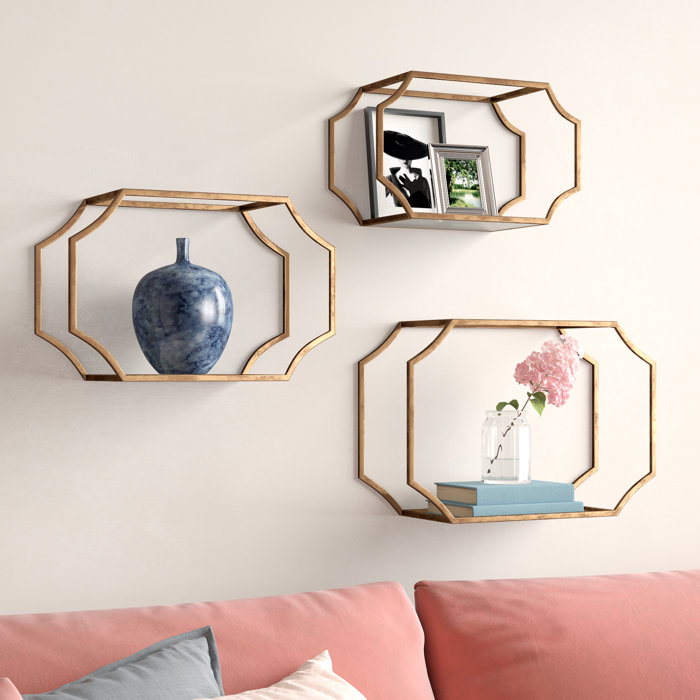 Willa Arlo Interiors Vansickle 3 Piece Wall Glass Shelf Set & Reviews